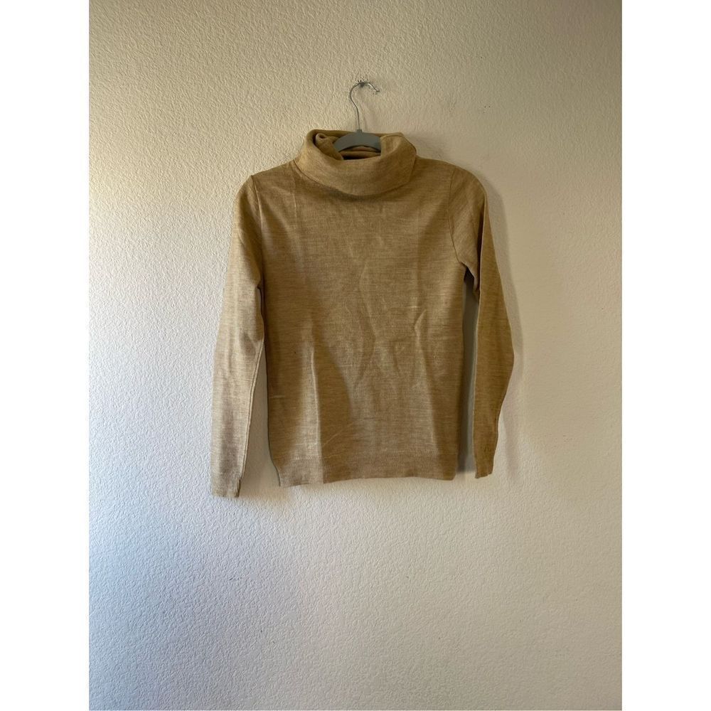 Pendleton vintage 100%‎ virgin wool tan turtleneck sweater xs